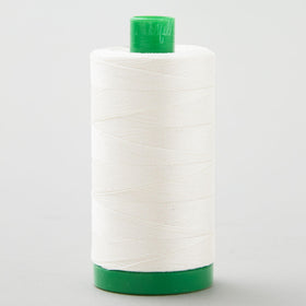 Aurifil 40 WT Cotton Mako Large Spool Thread Silver White