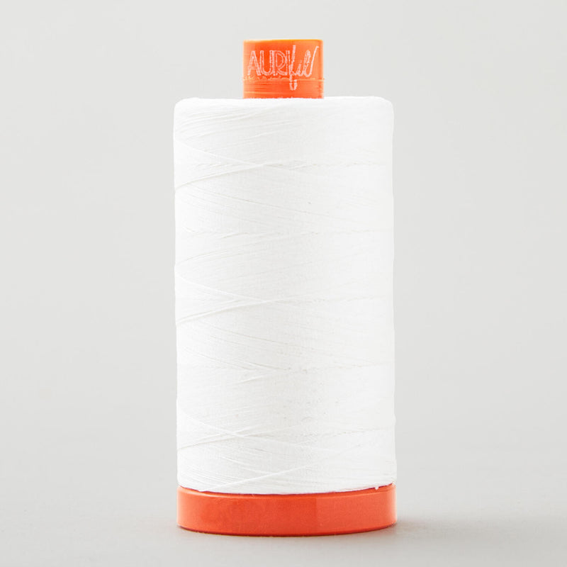 Aurifil 50 WT Cotton Mako Large Spool Thread Natural White