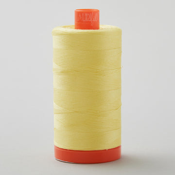 Aurifil 50 WT Cotton Mako Large Spool Thread Lemon