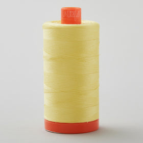 Aurifil 50 WT Cotton Mako Large Spool Thread Lemon