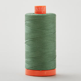 Aurifil 50 WT Cotton Mako Large Spool Thread Very Dark Grass Green