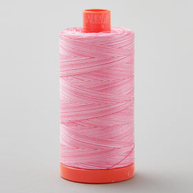 Aurifil 50 WT Cotton Mako Variegated Large Spool Thread - Bubblegum
