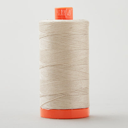 Aurifil 50 WT Cotton Mako Large Spool Thread Rope Beige