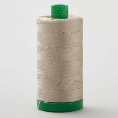 Aurifil 40 WT Cotton Mako Large Spool Thread Rope Beige