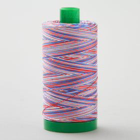 Aurifil 40 WT Cotton Mako Variegated Large Spool Thread - Patriotic