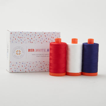 Red, White & Blue Trio by Aurifil