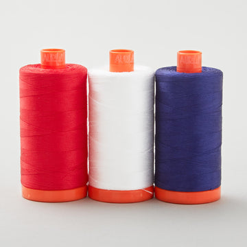 Red, White & Blue Trio by Aurifil