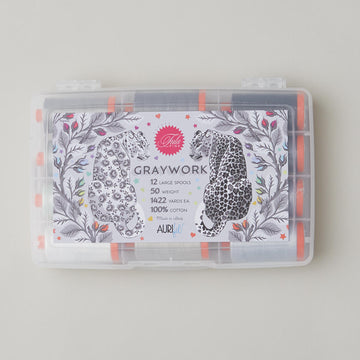 AURIfil Tula Pink Graywork 50 WT Thread Collection - Large Spools