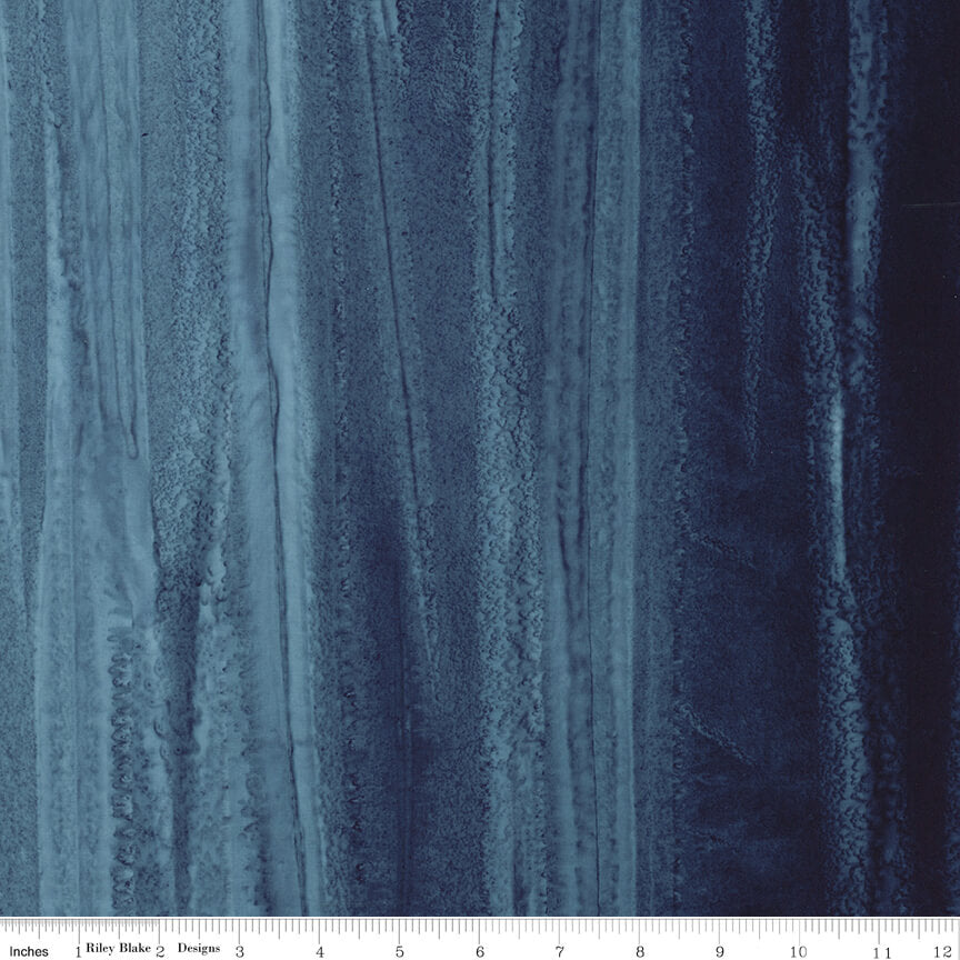 Elementals Batiks - Color Fade Ombré - Moody Blues
