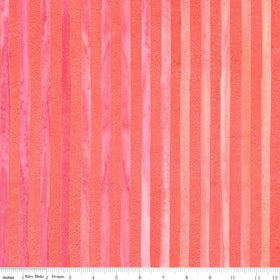 Elementals Batiks - Get in Line - Salmon Run