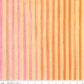 Elementals Batiks - Get in Line - Coral Fiesta