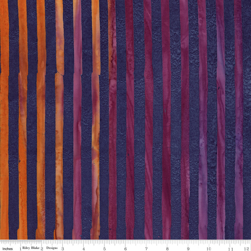 Elementals Batiks - Get in Line - Dark Skies
