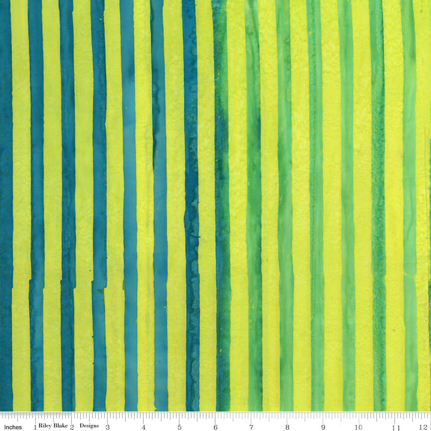 Elementals Batiks - Get in Line - Limeade