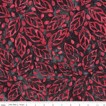 Expressions Batiks - Floral Reflections - Black Cherry Chutney