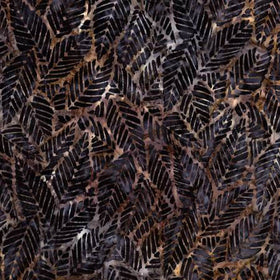 Expressions Batiks - Floral Reflections - Black Bean