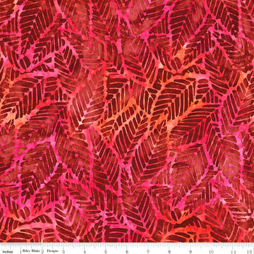 Expressions Batiks - Floral Reflections - Red Candy Riot