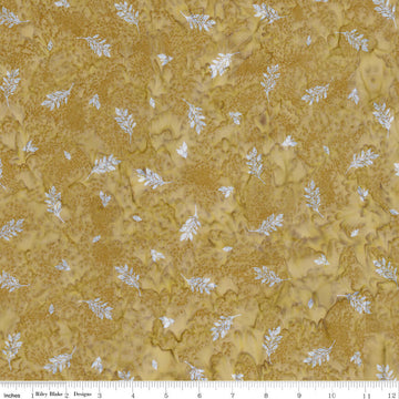 Expressions Batiks - Watercolor Daisies - Antique Gold
