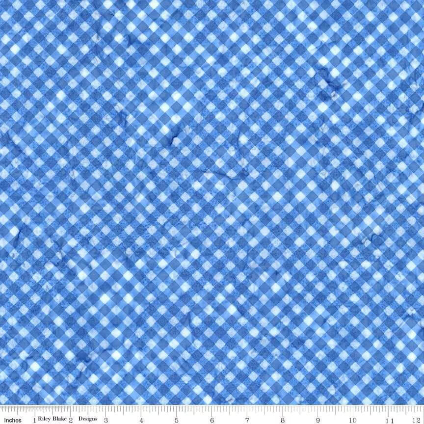 Expressions Batiks - Watercolor Daisies - Blueprint Matte