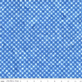 Expressions Batiks - Watercolor Daisies - Blueprint Matte