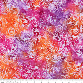 Splatter Batiks - Coral Fiesta