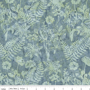 Expressions Batiks - Floral Grid - Adriatic Mist