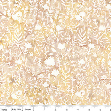 Floral Grid Batiks - Parmesan