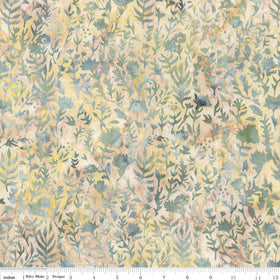 Floral Grid Batiks - Caribbean Shale