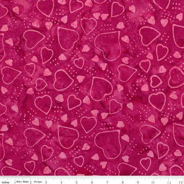 Love Punch Batiks - Hearts - Lollipop