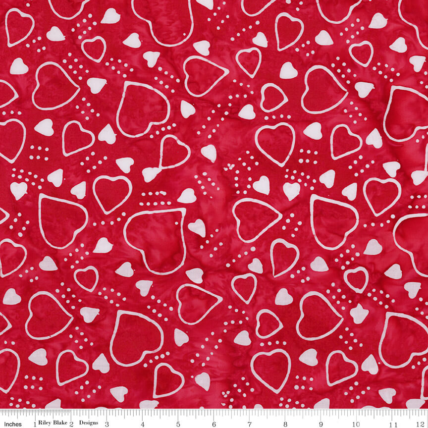Love Punch Batiks - Hearts - Sassy