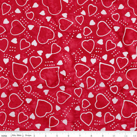 Love Punch Batiks - Hearts - Sassy