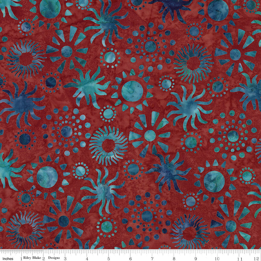 Places You'll Go - Western Reflections Batiks - Bronze Sea