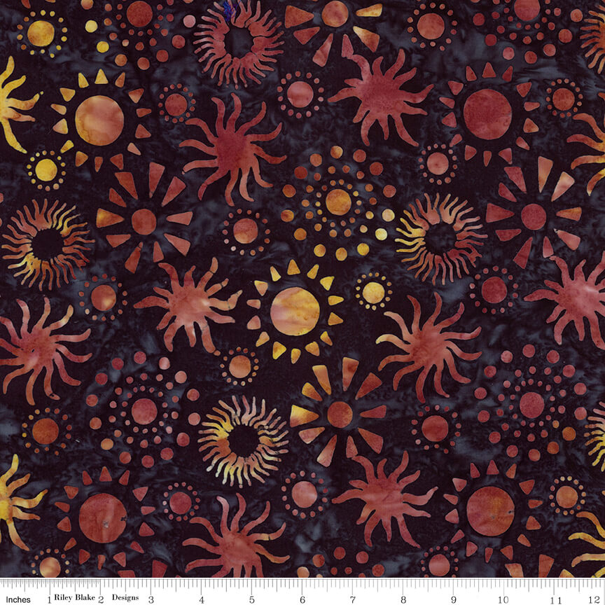 Places You'll Go - Western Reflections Batiks - Black Bean