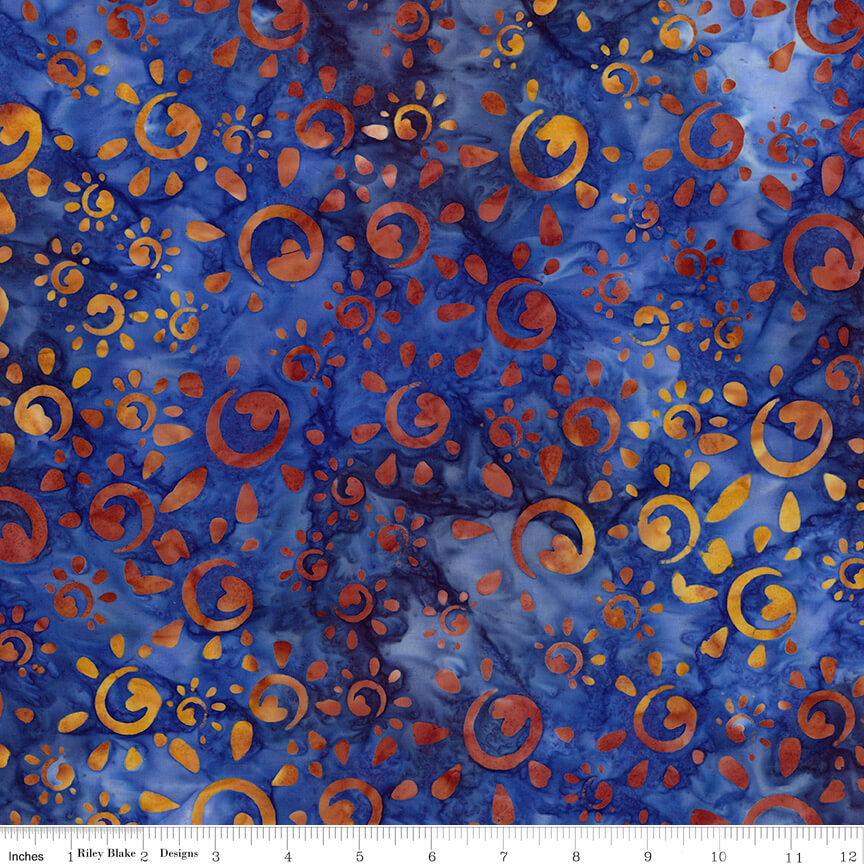 Places You'll Go - Western Reflections Batiks - Denim Bijou