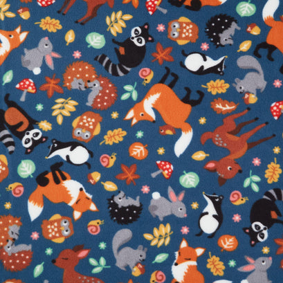 Winterfleece - Woodland Friends Teal Yardage