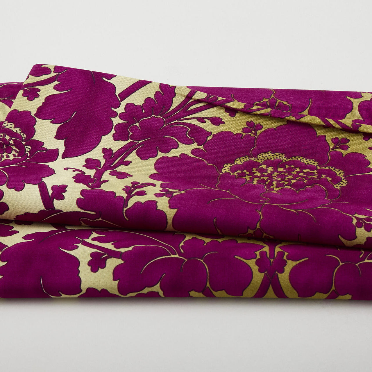 Flower Festival - Garden Damask Aubergine 2 Yard Cut