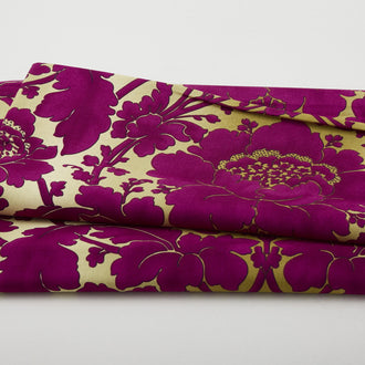 Flower Festival - Garden Damask Aubergine 2 Yard Cut