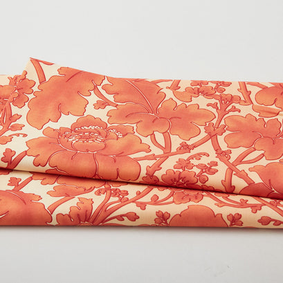 Flower Festival - Garden Damask Flame Gold 2 Yard Cut