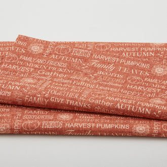 Harvest Farm - Rustic Autumn Sentiments Rust 2 Yard Cut