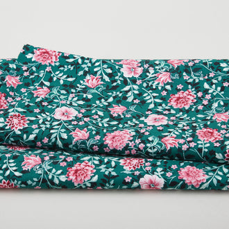 Winterberry Floral - Winterberry Buds Dark Green 2 Yard Cut