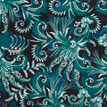 Winterberry Floral - Winterberry Scroll Green 2 Yard Cut