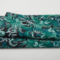 Winterberry Floral - Winterberry Scroll Green 2 Yard Cut