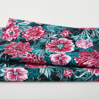 Winterberry Floral - Winterberry Garden Black 2 Yard Cut