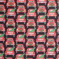 Country Christmas - Jolly Red Trucks Black 2 Yard Cut