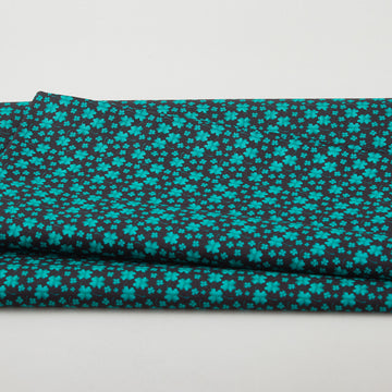Luck of the Gnomes - Mini Clovers Black 2 Yard Cut