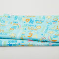 Noah's Journey - Two by Two Words Aqua 2 Yard Cut