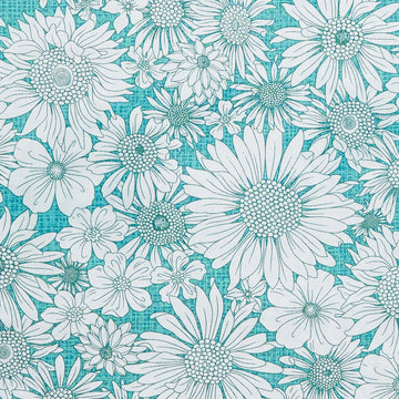 Porch Swing - Upsy Daisy Turquoise 2 Yard Cut