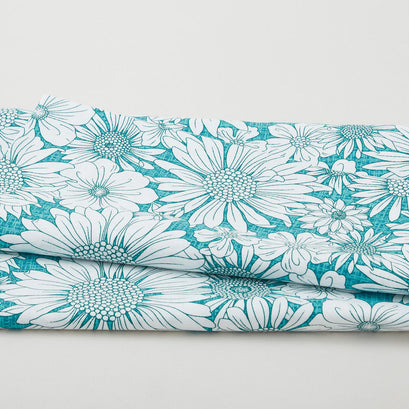 Porch Swing - Upsy Daisy Turquoise 2 Yard Cut