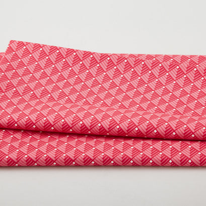 Serenity - Modern Log Cabin Coral 2 Yard Cut