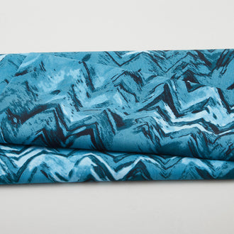 Shibori - Wave Teal 2 Yard Cut