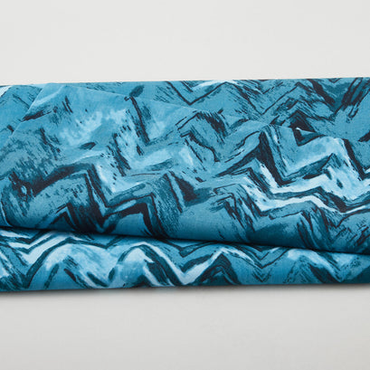 Shibori - Wave Teal 2 Yard Cut